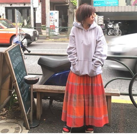 [USED] チェックロングスカート