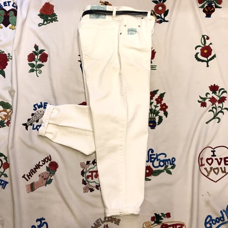 [USED] Euro  80's WHITE DENIM BANANA PANTS