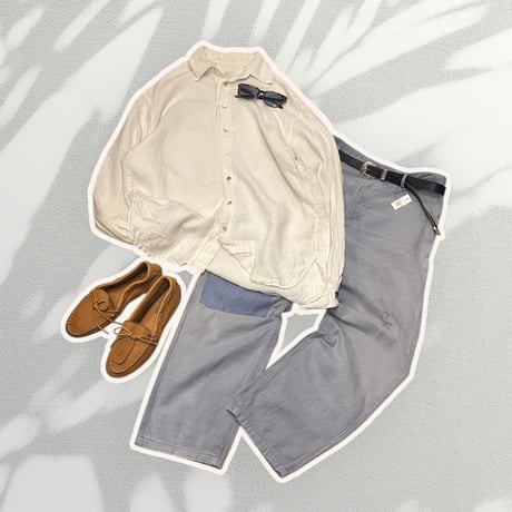 [USED] リネンのホワイトShirts