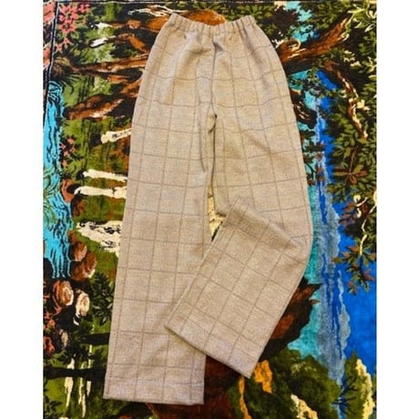 [USED] ブラウンチェックPOLY PANTS