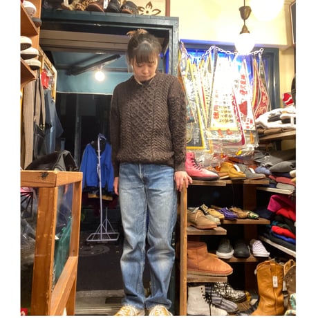[USED]made in IRELAND アランニット