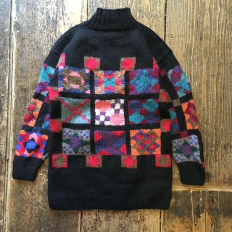 [USED]  L.L. BeanパッチワークKnit