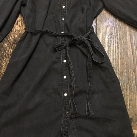 [USED] BLACK DENIM フリンジワンピース