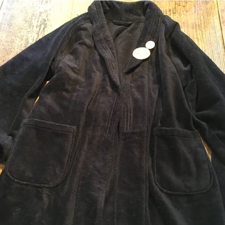 [USED]  ネイビー肉厚パイルガウン