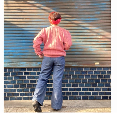 [USED] 淡〜いPINK💓ケーブルニット