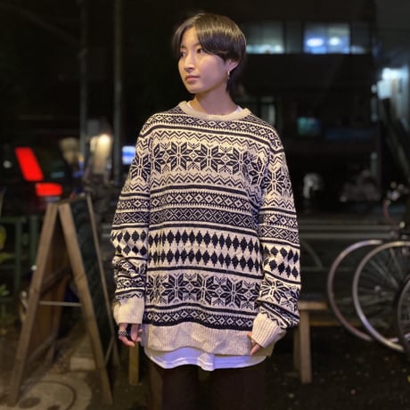 [USED] ノルディック柄アクリルKNIT