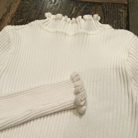 [USED] White リブ TOPS