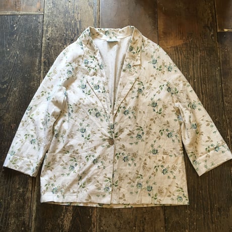 [USED] 花柄プリントリネン JKT