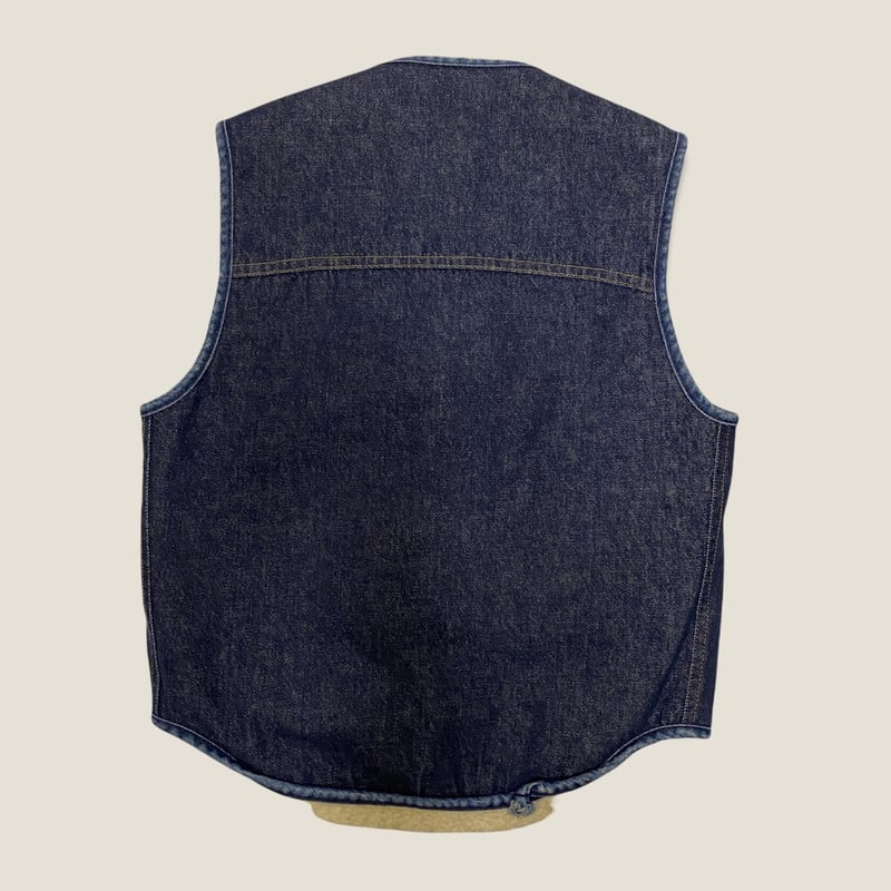 トップス 60-70s Sears Roebucks Denim Boa Vest /XL 70'S ROEBUCKS by Sears DENIM BOA VEST 70s ローバック by