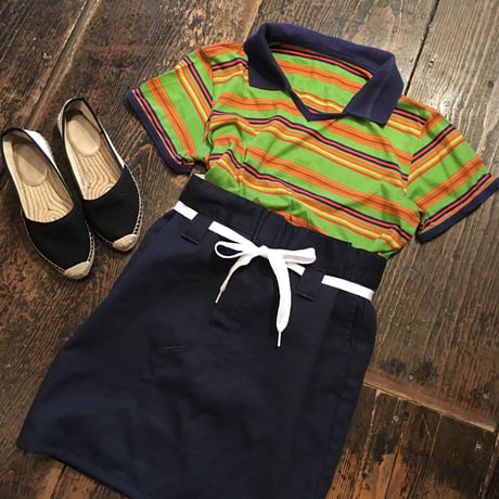 [USED]  衿が可愛いボーダーTee