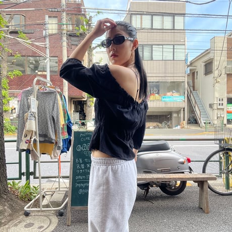 [USED] cotton オフショル TOPS made in u.s.a 🖤