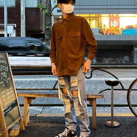 [USED] vintage スエード シャツ