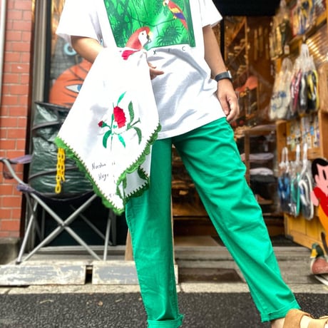 [USED] ITALY GREEN イージーパンツ