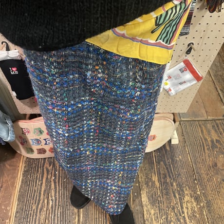 [USED] ツイード ロングスカート
