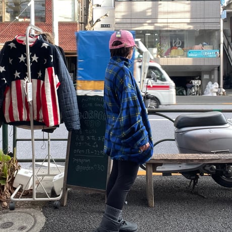 [USED] チェック柄のハーフZIPフリース