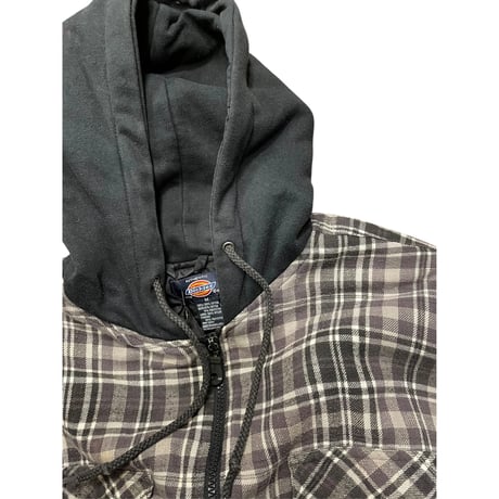 [USED] Dickies 綿入りフードネル BLK/GRY