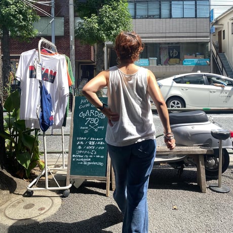 [USED]OLD メッセージ😽🐙プリントタンクトップ