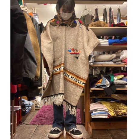 [USED] メキシカンラグ ポンチョ 188×97cm