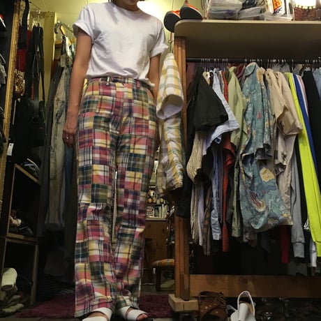 [USED] パッチワークチェック柄PANTS