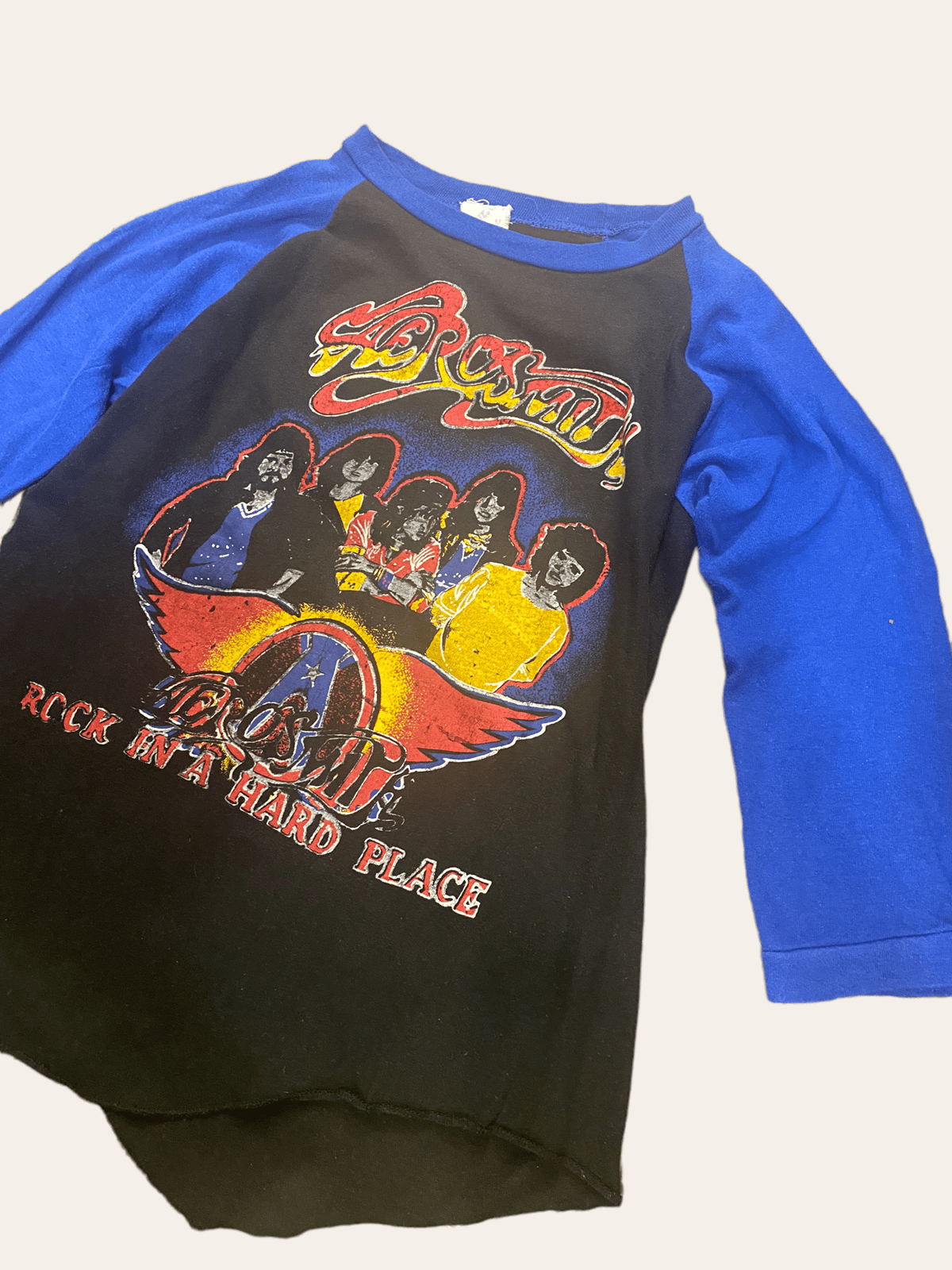 70s エアロスミス ラグランT パキ綿 USED] エアロスミス🎸ラグランtee | garden730