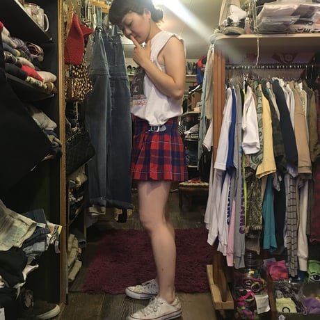 [USED] ブリティッシュチェック柄ミニ巻きスカート