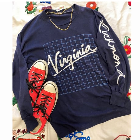 [USED] 80’s Virgnia 袖プリ ロンtee