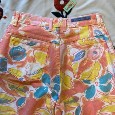 [USED]  80's 花柄ハイウエストパンツ
