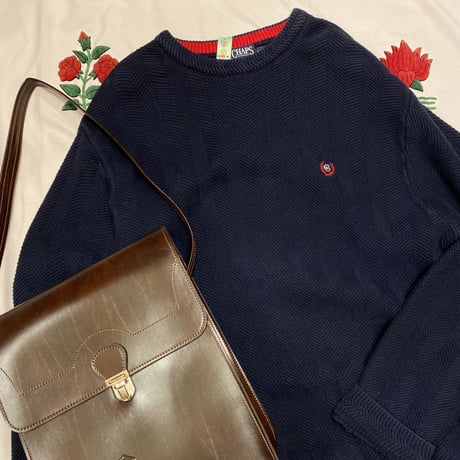 [USED] "CHAPS RALPH LAUREN" COTTON KNIT！