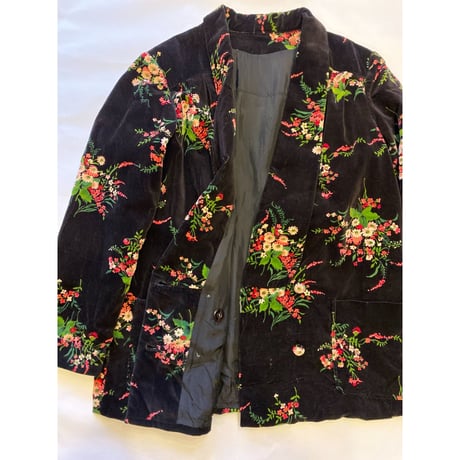 [USED] 花柄 ベロアJACKET