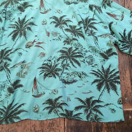 [USED] レーヨン アロハシャツ [GREEN]