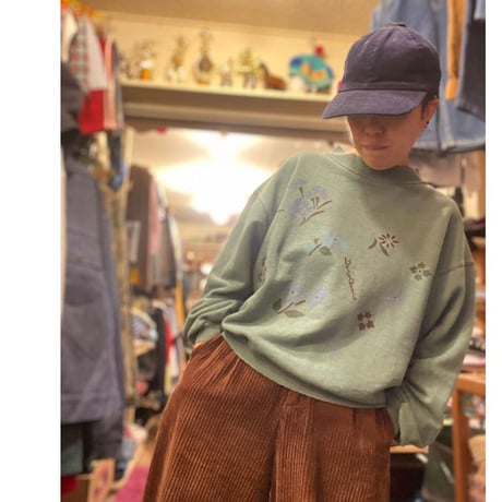 [USED] お花 ステンシル スエット