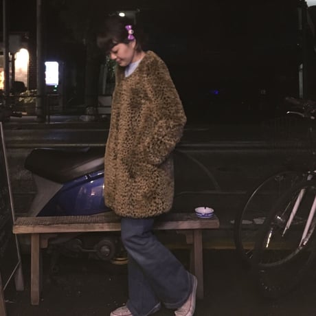 [USED] FAKE FUR レオパードコート
