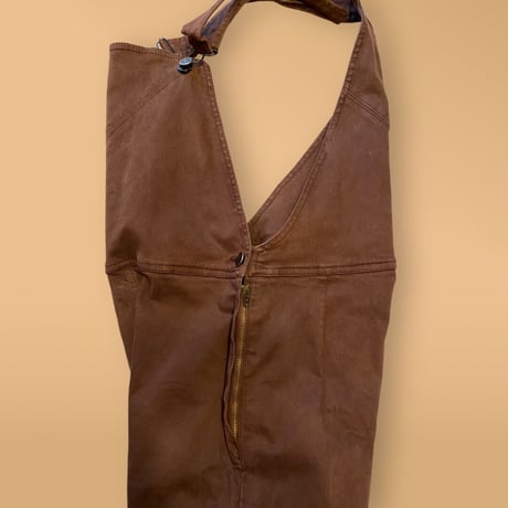 [USED]  GOOD SIZE♡ ストレッチ BROWN オーバーオール
