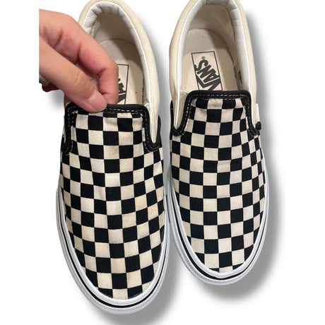 [USED] VANS CHECKER SLIP-ON / US6h