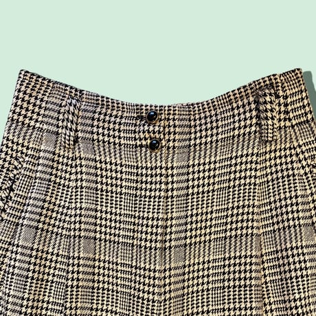 [USED] vintage シルク混 タックパンツ