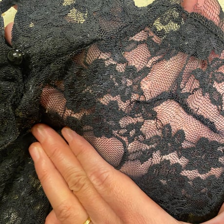 [USED] Black lace ハイネックTOPS