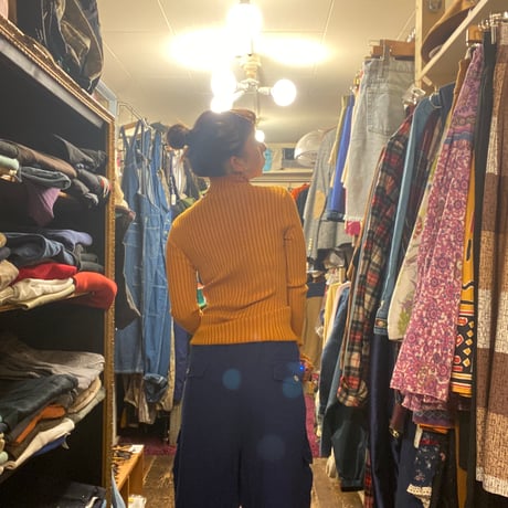 [USED] Orange turtle neck tops