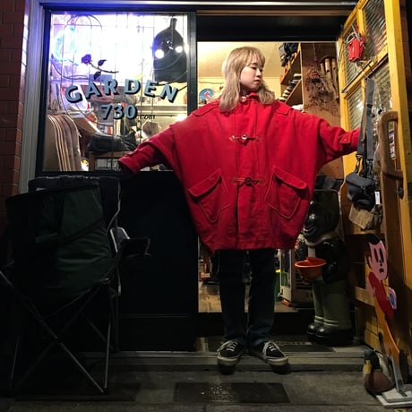[USED] 真っ赤なドルマンスリーブコート