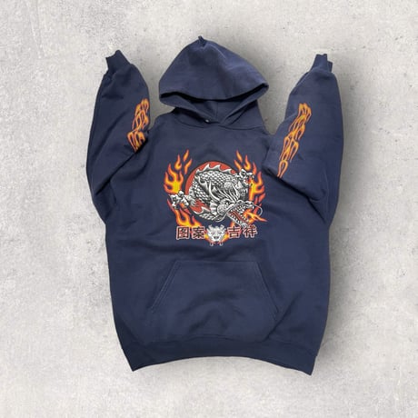 [USED] 90's DRAGON謎漢字 PARKA 🐉🔥 size XL