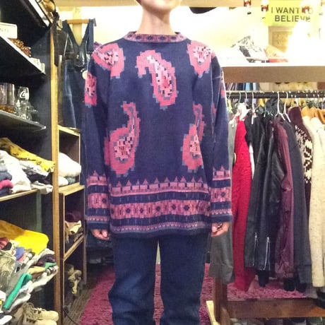 [USED]  ペイズリー柄 KNIT