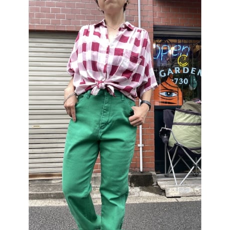 [USED] SILK チェックシャツ