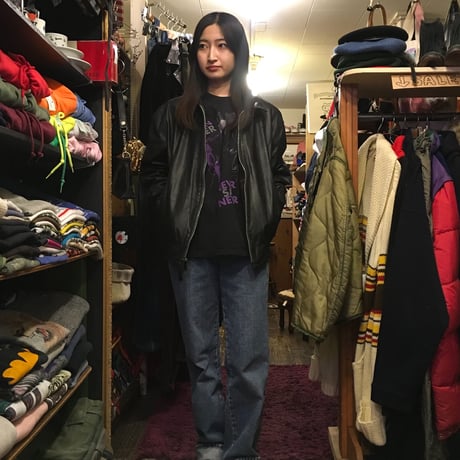 [USED] real leather リバーシブル JKT
