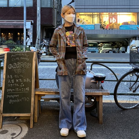 [USED] VINTAGE CHECK POLY JACKET！