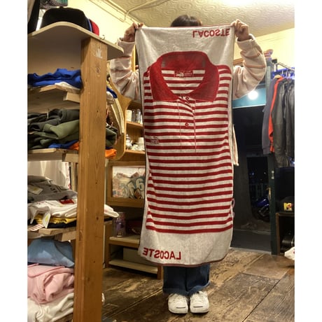 [DEADSTOCK] LACOSTE バスタオル！125cm×58cm