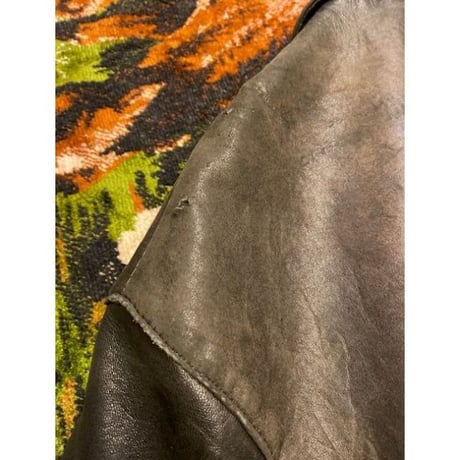 [USED] LEATHER CAR COAT♡