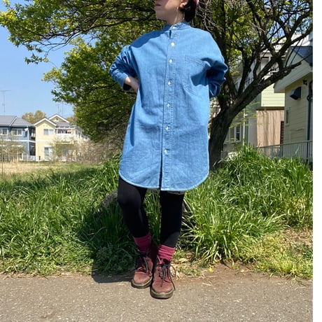[USED] スタンドカラーDENIM シャツ