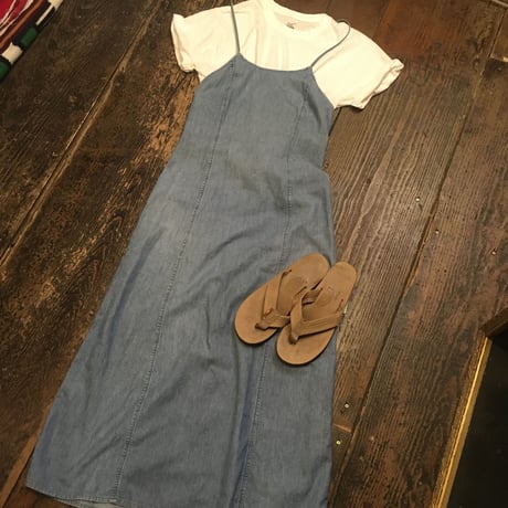 [USED]  RALPH LAURENレースアップデニムワンピース