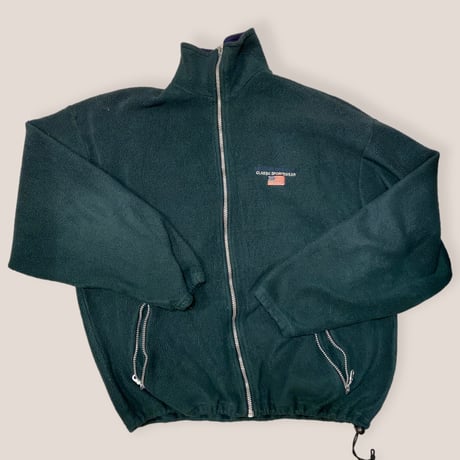 [USED]GREEN FULL ZIPフリース🇺🇸💚