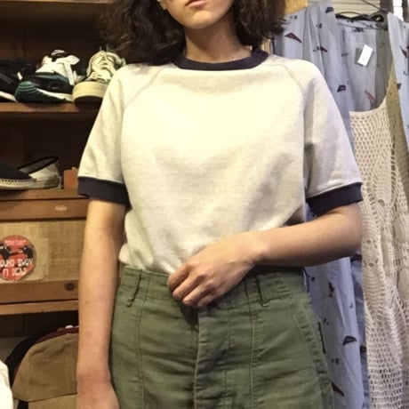 [USED] old GYM MASTER スウェット地トリムTee
