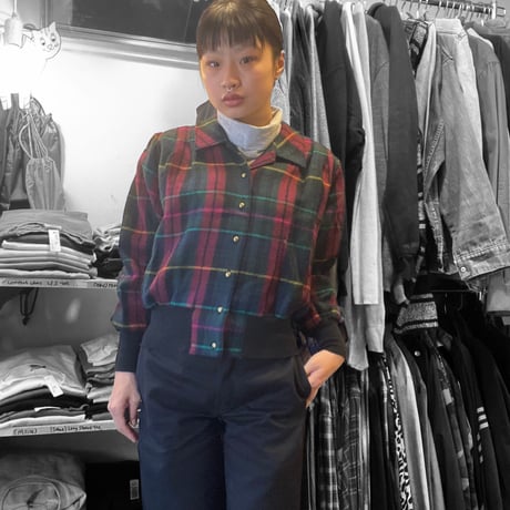 [USED]ショート丈 チェックJacket